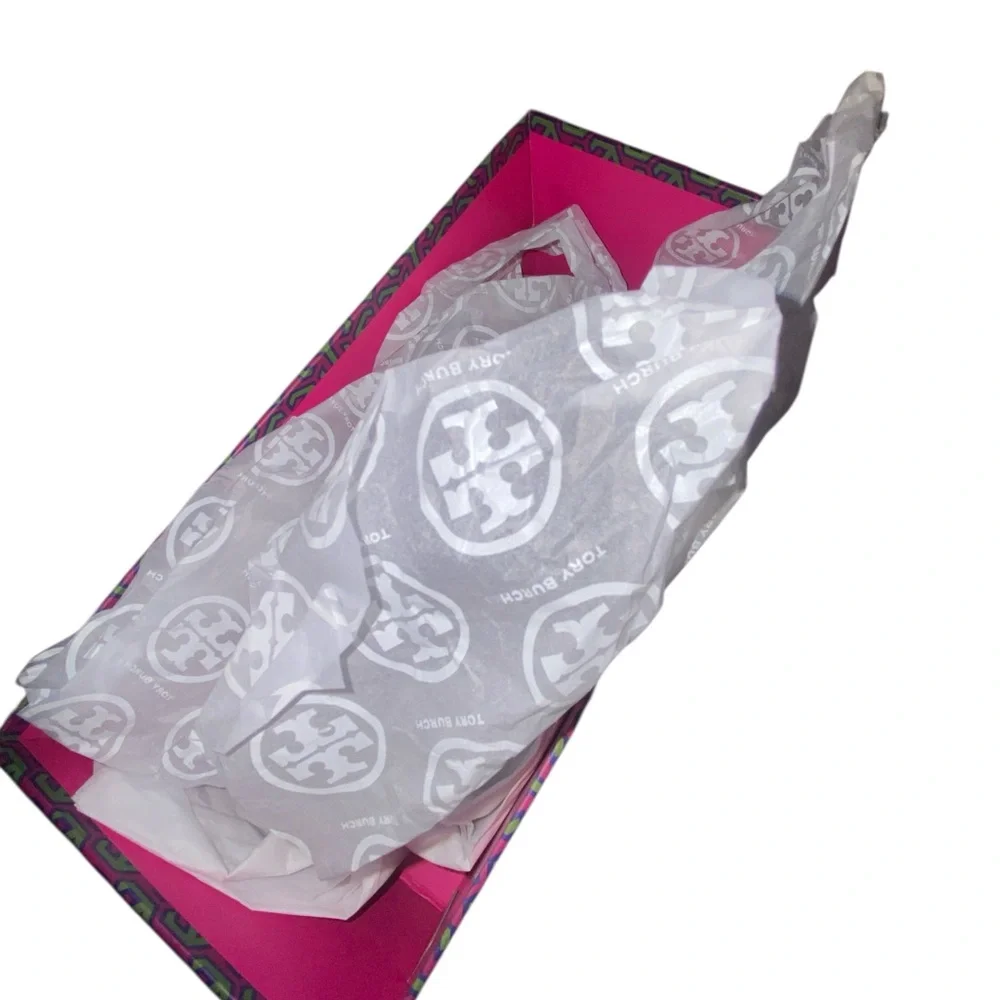 Tory Burch maroon and Gold thong sandals